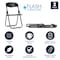 Flash Furniture Black Plastic Folding Chair, PK2 2-RUT-I-BLACK-GG - alternate 2